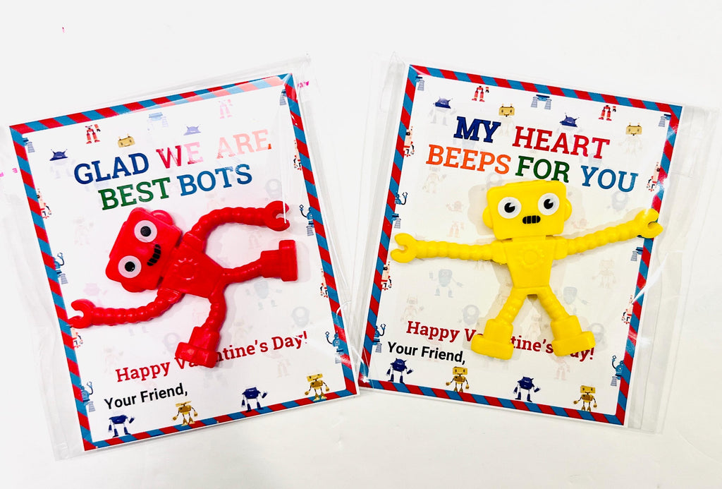 Robot Valentine favors/ Valentine gifts for class