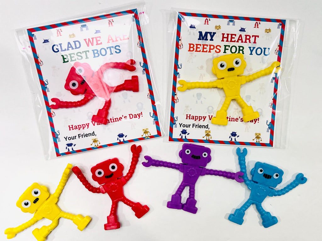 Robot Valentine favors/ Valentine gifts for class