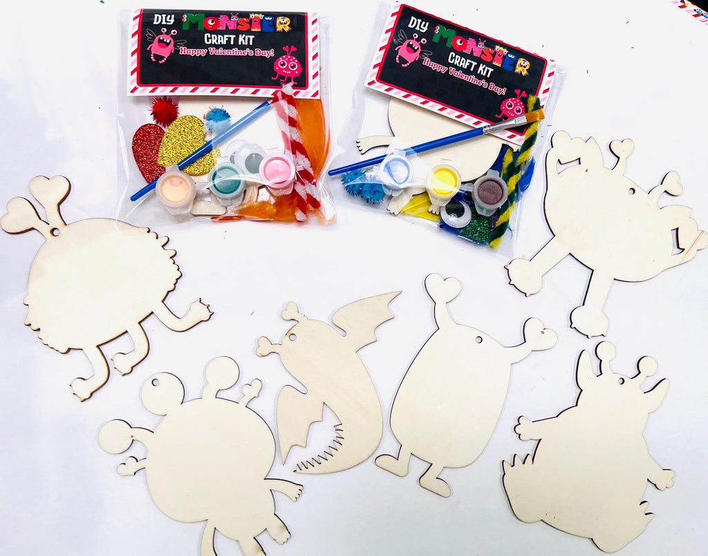 LOVE MONSTER Paint kit/ Valentine Favors/ Valentine class favors