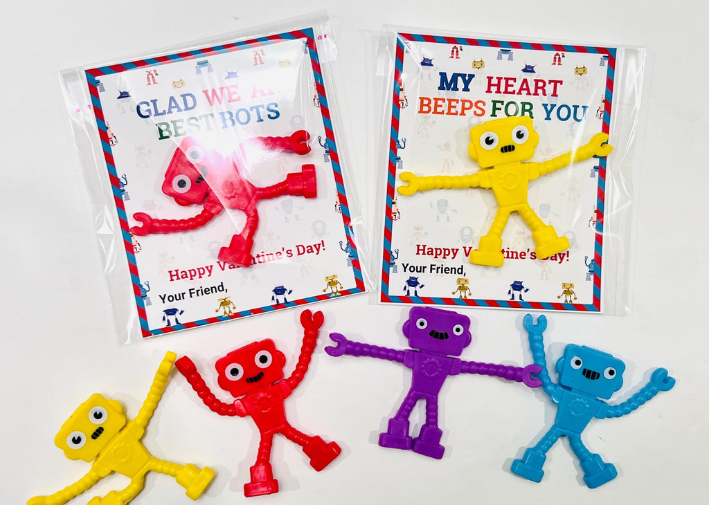 Robot Valentine favors/ Valentine gifts for class