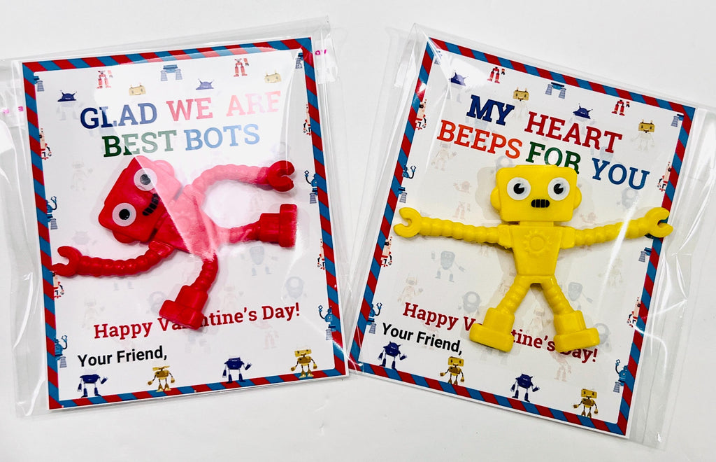 Robot Valentine favors/ Valentine gifts for class