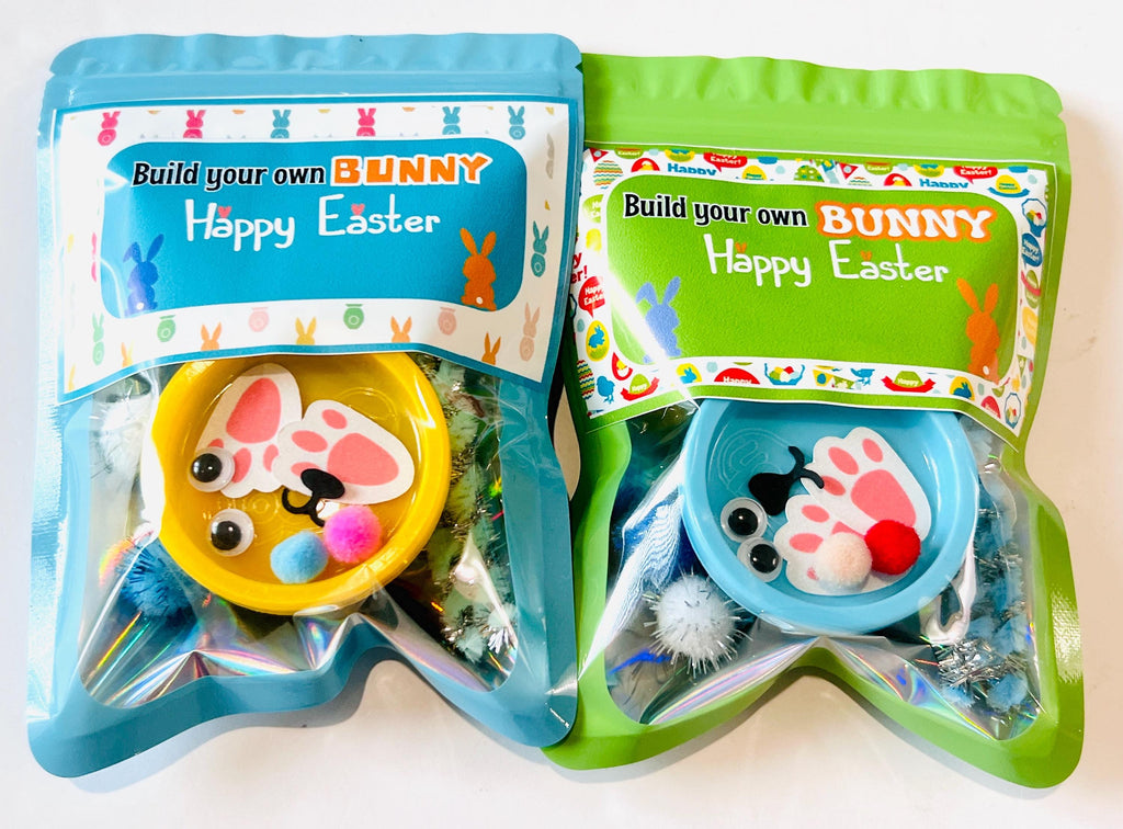 Build Your Own BUNNY Kit| Playdoh Bunny kit |Easter Treat Bags| Classroom Easter Party Treat Bags| Easter Kids Party Favors|