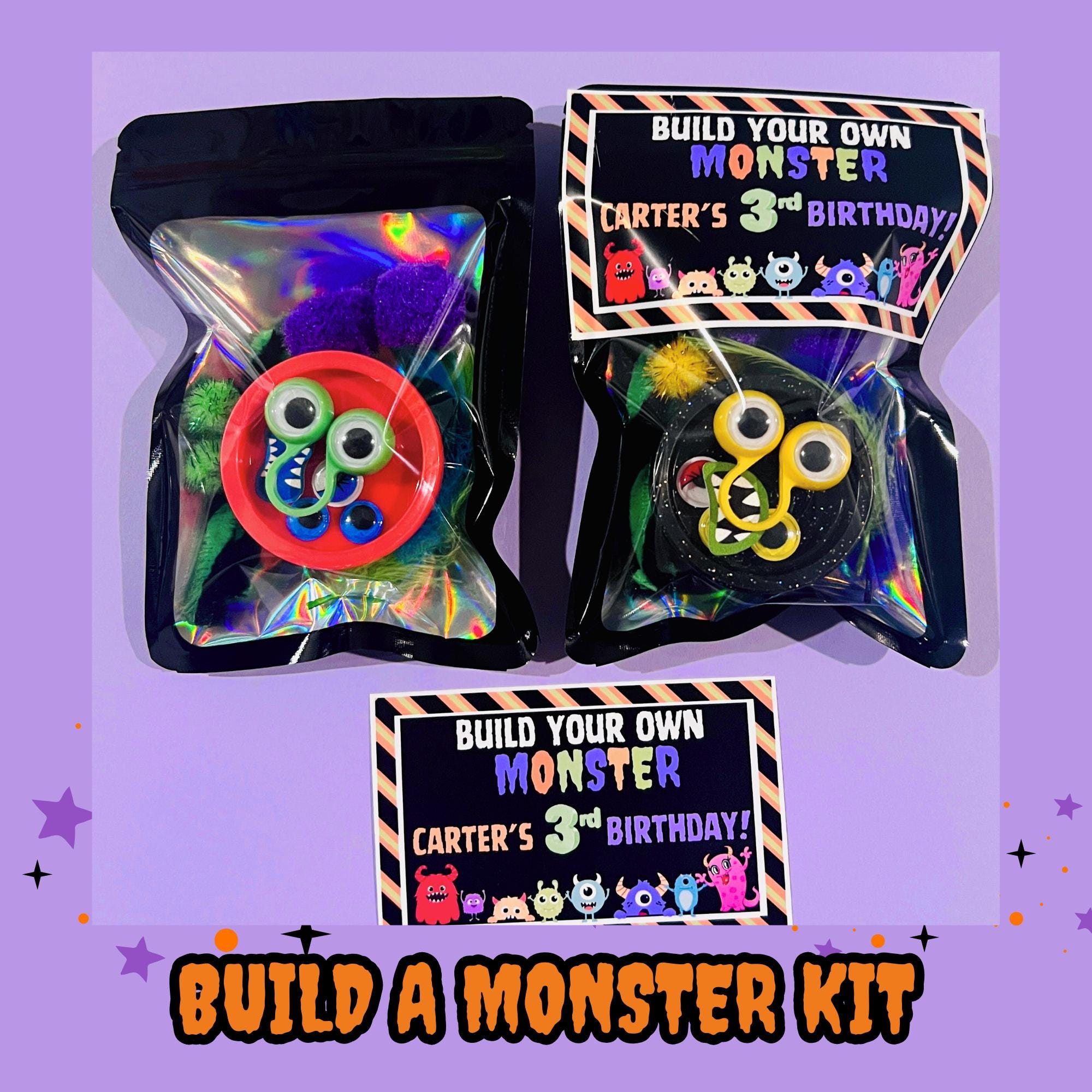 Monster Birthday Party Favors| Make your own monster kit| Build your own monster|