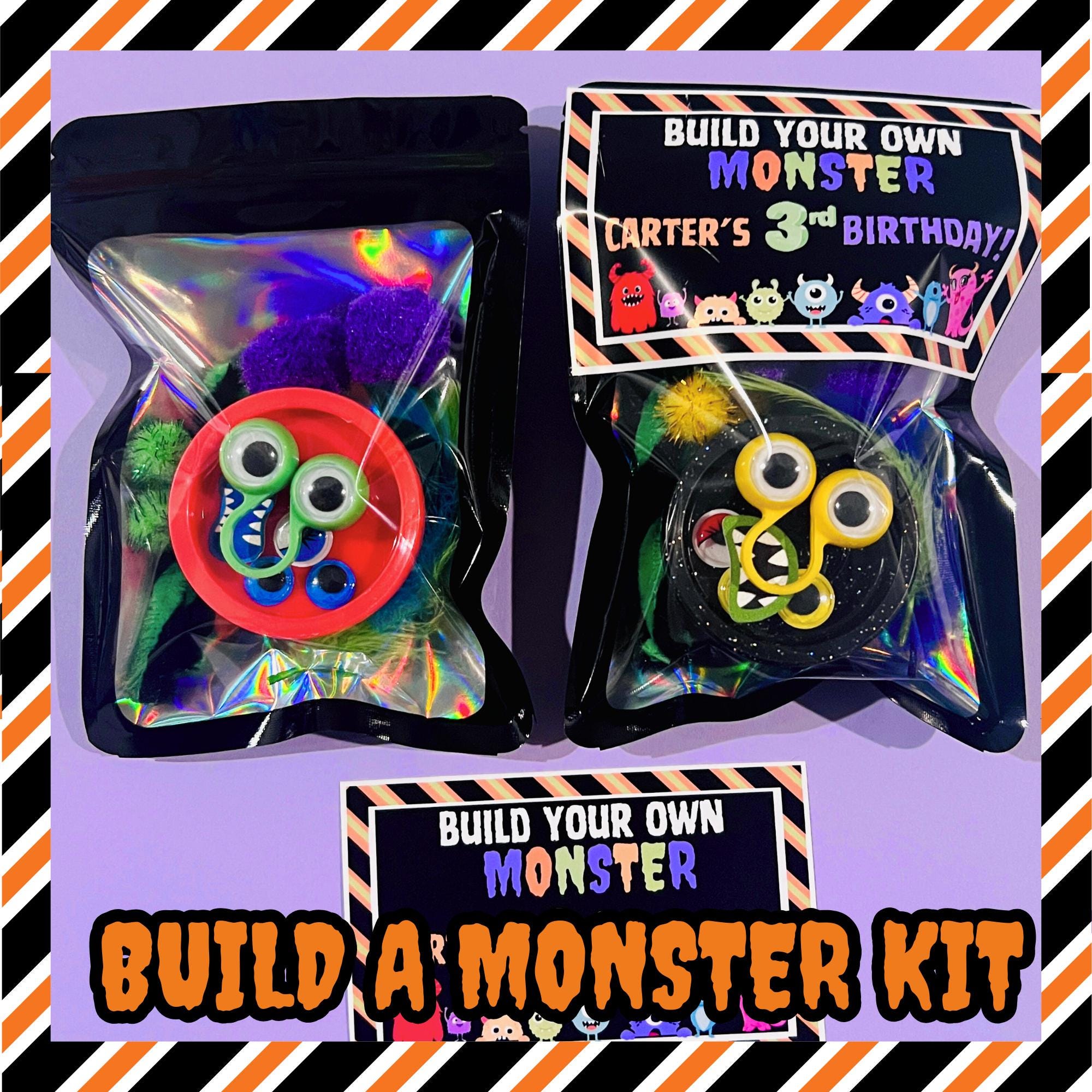 Monster Birthday Party Favors| Make your own monster kit| Build your own monster|