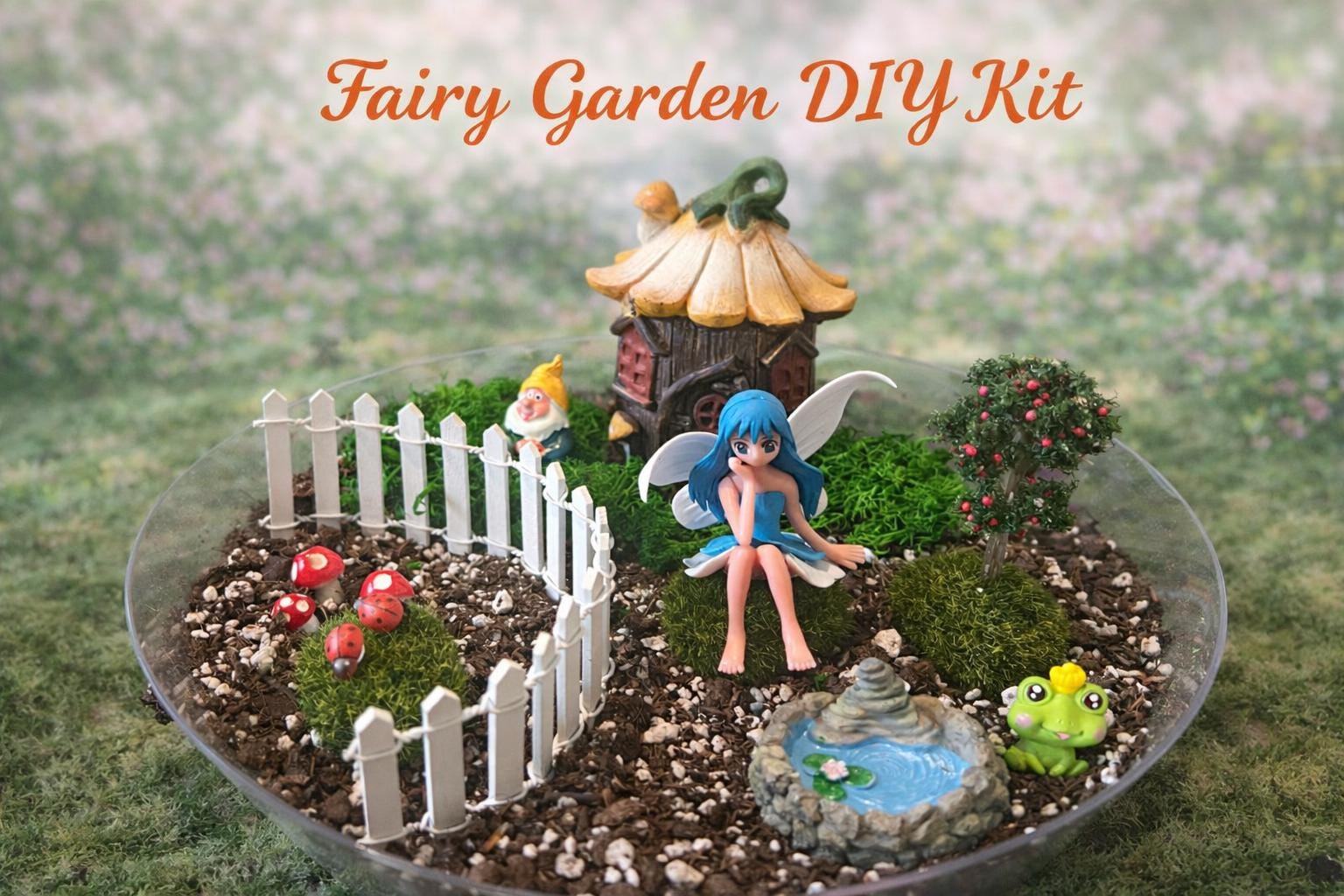 Fairy Garden DIY Kit for Kids /Miniature Fairy Garden Craft Kit / Birthday Activity Set