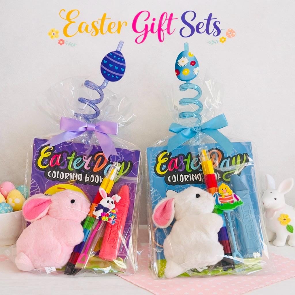 Easter Gift Set for Kids | Easter Basket Stuffer | Bunny Plush  Kit | Easter Party Favor | Kids Easter Activity Gift Bag