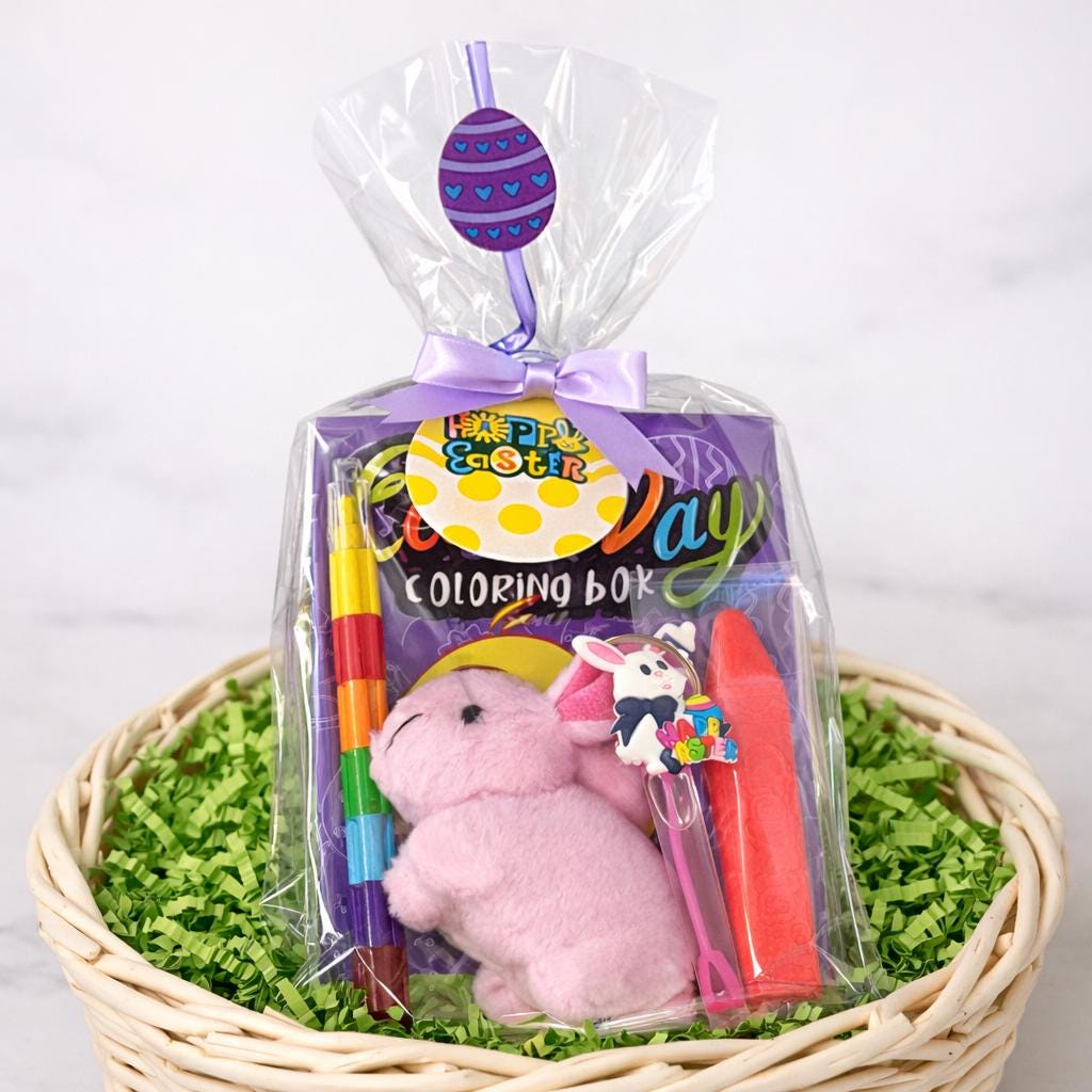 Easter Gift Set for Kids | Easter Basket Stuffer | Bunny Plush  Kit | Easter Party Favor | Kids Easter Activity Gift Bag
